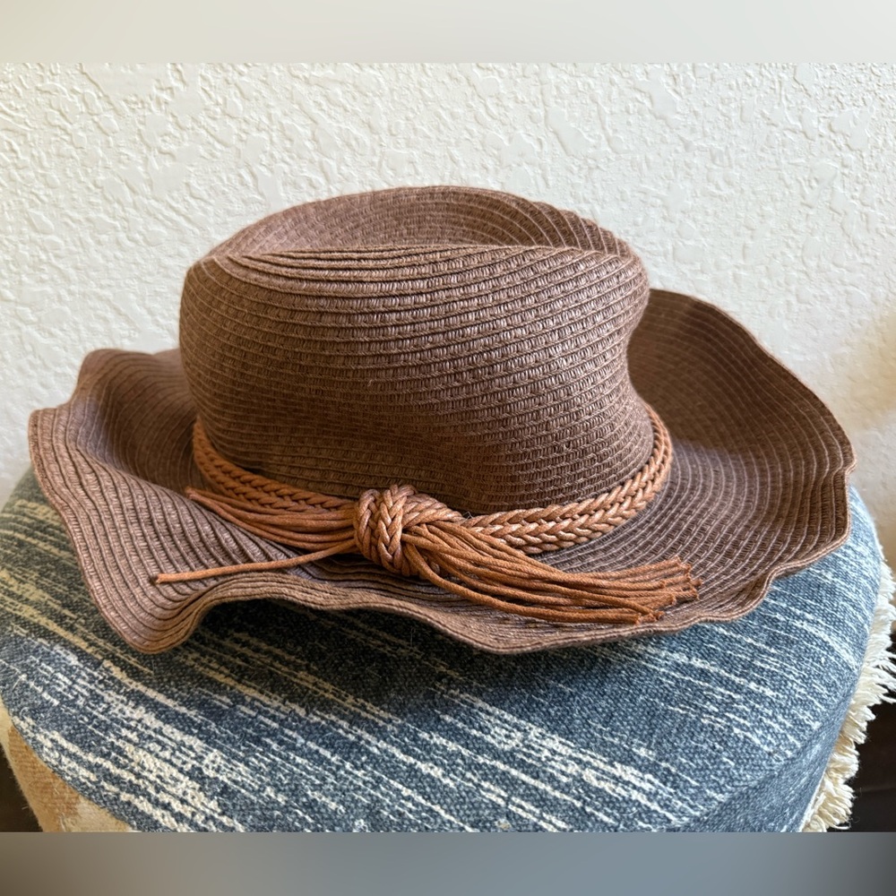Brown Woven Women's Hat